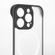 Husa FrameLess MagSafe SILKASE pentru Apple iPhone 15 Pro Max , plastic slim, negru/transparent mat (SILKASE, iPhone 15 Pro Max) by www.silkase.ro Husa FrameLess MagSafe SILKASE pentru Apple iPhone 15 Pro Max , plastic slim, negru/transparent mat (iPhone 15 Pro Max, H2355) by www.silkase.ro