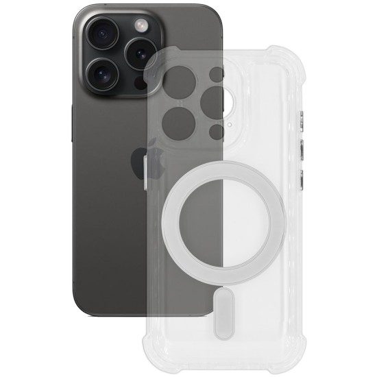 Husa AntiShock MagSafe SILKASE pentru Apple iPhone 15 Pro, protectie camera, silicon transparent (SILKASE, iPhone 15 Pro) by www.silkase.ro Husa AntiShock MagSafe SILKASE pentru Apple iPhone 15 Pro, protectie camera, silicon transparent (iPhone 15 Pro, H2358) by www.silkase.ro
