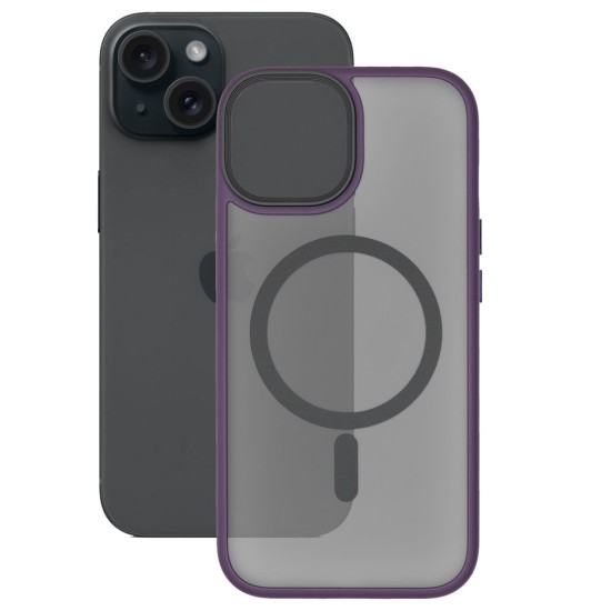 Husa SILKASE Hybrid MagSafe, pentru Apple iPhone 15, inel protectie camera, culoare mov (SILKASE, iPhone 15) by www.silkase.ro Husa SILKASE Hybrid MagSafe, pentru Apple iPhone 15, inel protectie camera, culoare mov (iPhone 15, H2361) by www.silkase.ro