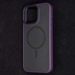 Husa SILKASE Hybrid MagSafe, pentru Apple iPhone 15 Pro Max, inel protectie camera, culoare mov Husa SILKASE Hybrid MagSafe, pentru Apple iPhone 15 Pro Max, inel protectie camera, culoare mov