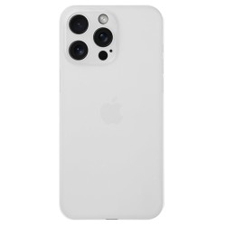 Husa 0.3mm SILKASE pentru Apple iPhone 15 Pro, subtire, plastic mat, culoare alb