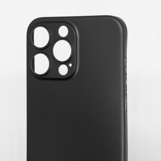 Husa 0.3mm SILKASE pentru Apple iPhone 15 Pro Max, subtire, plastic mat, culoare negru (iPhone 15 Pro Max, H2372) by www.silkase.ro