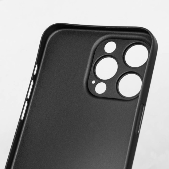 Husa 0.3mm SILKASE pentru Apple iPhone 15 Pro Max, subtire, plastic mat, culoare negru (iPhone 15 Pro Max, H2372) by www.silkase.ro