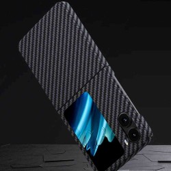 Husa fibra de carbon SILKASE pentru Oppo Find N2 Flip , aramid kevlar, negru Husa fibra de carbon SILKASE pentru Oppo Find N2 Flip , aramid kevlar, negru