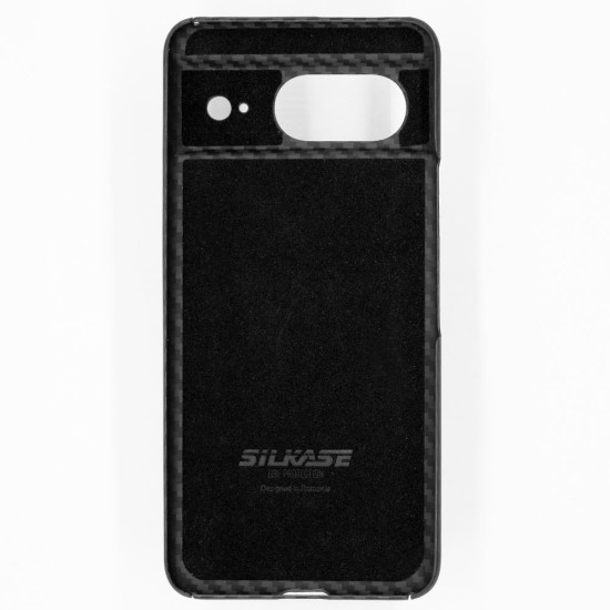Husa fibra de carbon SILKASE pentru Google Pixel 8, aramid kevlar, negru (SILKASE, Telefoane Google) by www.silkase.ro Husa fibra de carbon SILKASE pentru Google Pixel 8, aramid kevlar, negru (Telefoane Google, H2382) by www.silkase.ro
