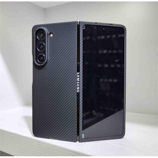 Husa fibra de carbon SILKASE pentru Samsung Galaxy Z Fold 5, aramid kevlar, negru (SILKASE, Telefoane Samsung) by www.silkase.ro Husa fibra de carbon SILKASE pentru Samsung Galaxy Z Fold 5, aramid kevlar, negru (Telefoane Samsung, H2383) by www.silkase.ro