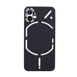 Husa fibra de carbon SILKASE pentru Nothing Phone 2, aramid kevlar, negru