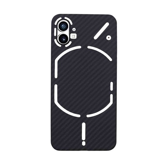 Husa fibra de carbon SILKASE pentru Nothing Phone 2, aramid kevlar, negru (Phone (2), H2384) by www.silkase.ro