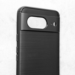 Husa SILKASE pentru Google Pixel 8, silicon carbon, culoare negru