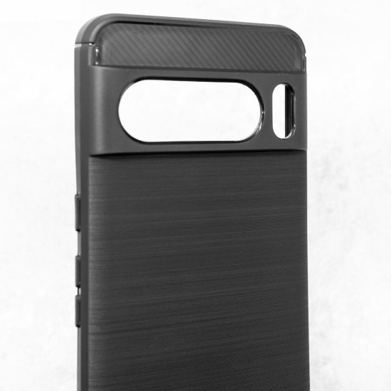Husa SILKASE pentru Google Pixel 8 Pro, silicon carbon, culoare negru (Telefoane Google, H2398) by www.silkase.ro