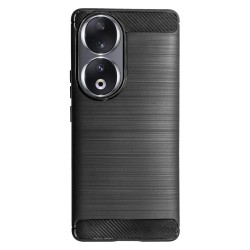 Husa SILKASE pentru Honor 90, silicon carbon, culoare negru