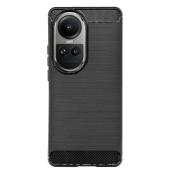 Husa SILKASE pentru Oppo Reno 10, silicon carbon, culoare negru