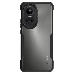 Husa SILKASE pentru Oppo Reno 10, AntiGravity, AntiShock, negru/transparent