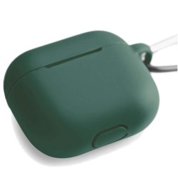 Husa SILKASE  soft silicon pentru Apple Airpods Pro, culoare verde inchis