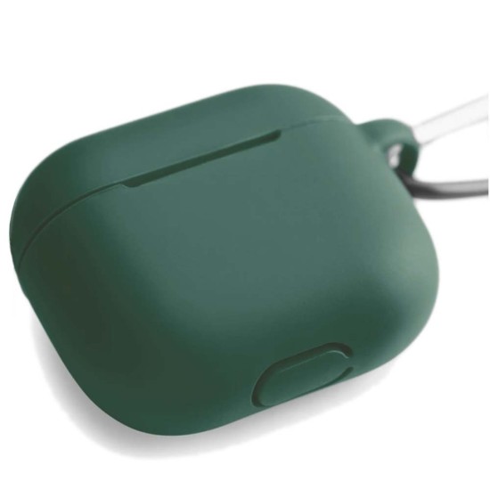 Husa SILKASE  soft silicon pentru Apple Airpods Pro, culoare verde inchis (Pro, H2418) by www.silkase.ro