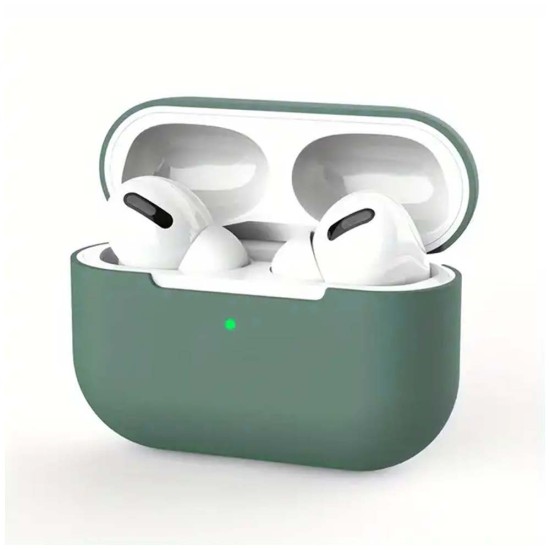 Husa SILKASE  soft silicon pentru Apple Airpods Pro, culoare verde inchis (Pro, H2418) by www.silkase.ro