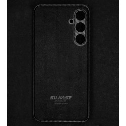 Husa fibra de carbon SILKASE pentru Samsung Galaxy S23 FE, aramid kevlar, negru mat