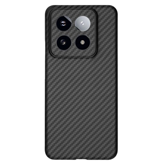 Husa fibra de carbon SILKASE pentru Xiaomi 14 Pro, aramid kevlar, negru mat (14 Pro, H2432) by www.silkase.ro