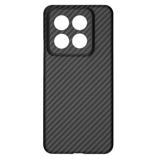 Husa fibra de carbon SILKASE pentru Xiaomi 14 Pro, aramid kevlar, negru mat (14 Pro, H2432) by www.silkase.ro