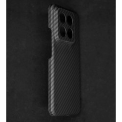 Husa fibra de carbon SILKASE pentru Xiaomi 14 Pro, aramid kevlar, negru mat Husa fibra de carbon SILKASE pentru Xiaomi 14 Pro, aramid kevlar, negru mat