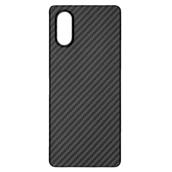 Husa fibra de carbon SILKASE pentru Sony Xperia 5 V, aramid kevlar, negru mat (Xperia 5 V, H2433) by www.silkase.ro