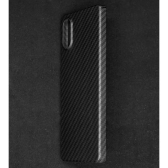 Husa fibra de carbon SILKASE pentru Sony Xperia 5 V, aramid kevlar, negru mat (Xperia 5 V, H2433) by www.silkase.ro