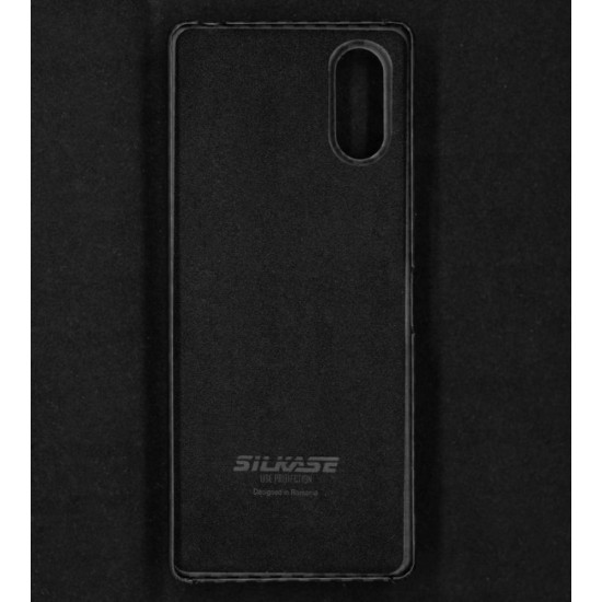 Husa fibra de carbon SILKASE pentru Sony Xperia 5 V, aramid kevlar, negru mat (Xperia 5 V, H2433) by www.silkase.ro