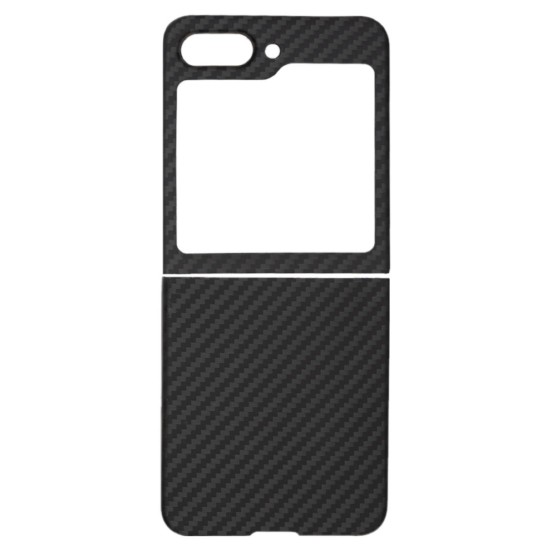 Husa fibra de carbon SILKASE pentru Samsung Galaxy Z Flip 5, Magsafe, aramid kevlar, negru mat (Telefoane Samsung, H2436) by www.silkase.ro