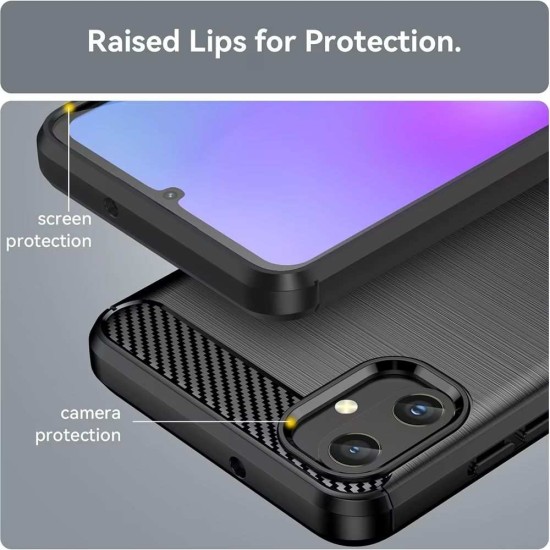 Husa SILKASE pentru Samsung Galaxy A05, silicon carbon, culoare negru (Telefoane Samsung, H2437) by www.silkase.ro