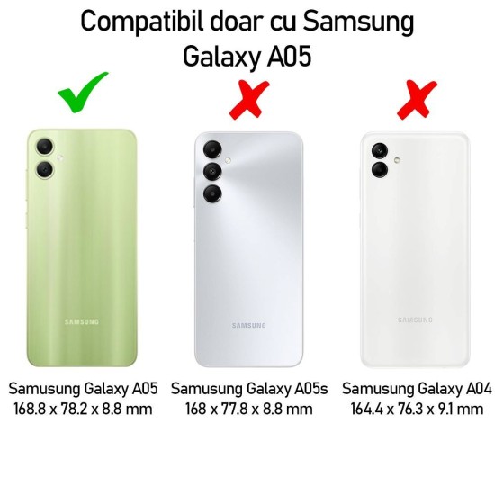 Husa Vault SILKASE pentru Samsung Galaxy A05, camera protection, antishock, antigravity, culoare negru (Telefoane Samsung, H2450) by www.silkase.ro