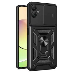 Husa SILKASE pentru Samsung Galaxy A05, Armor Stand, plastic/cauciuc, negru