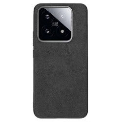 Husa alcantara SILKASE pentru Xiaomi 14 Pro, material soft, culoare negru