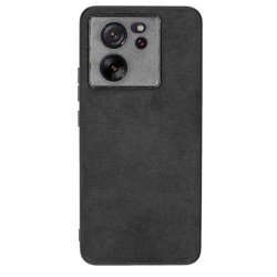 Husa alcantara SILKASE pentru Xiaomi 13T Pro, material soft, culoare negru