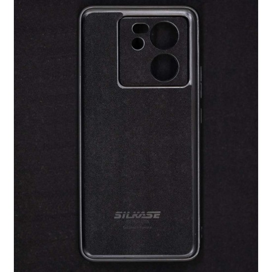 Husa alcantara SILKASE pentru Xiaomi 13T Pro, material soft, culoare negru (13T Pro, H2456) by www.silkase.ro