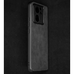Husa alcantara SILKASE pentru Xiaomi 13T Pro, material soft, culoare negru Husa alcantara SILKASE pentru Xiaomi 13T Pro, material soft, culoare negru