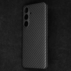 Husa fibra de carbon MagSafe SILKASE pentru Samsung Galaxy S24 Plus, aramid kevlar, metal camera, negru mat Husa fibra de carbon MagSafe SILKASE pentru Samsung Galaxy S24 Plus, aramid kevlar, metal camera, negru mat