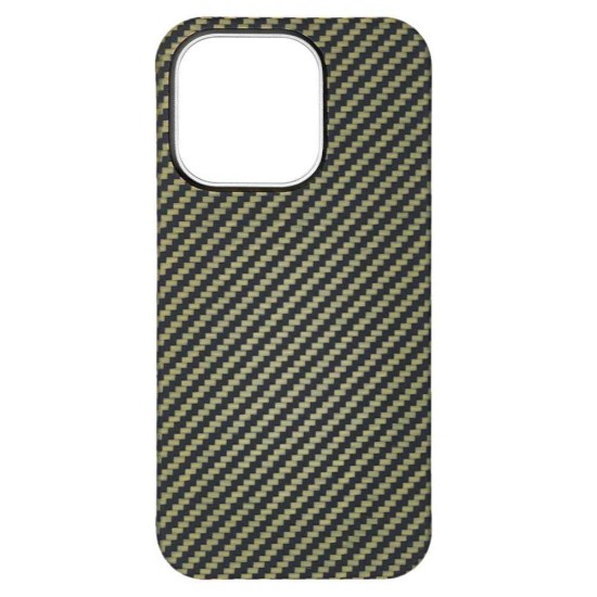 Husa fibra de carbon MagSafe SILKASE pentru Apple iPhone 15 Pro, aramid kevlar, metal camera, galben (SILKASE, iPhone 15 Pro) by www.silkase.ro Husa fibra de carbon MagSafe SILKASE pentru Apple iPhone 15 Pro, aramid kevlar, metal camera, galben (iPhone 15 Pro, H2464) by www.silkase.ro