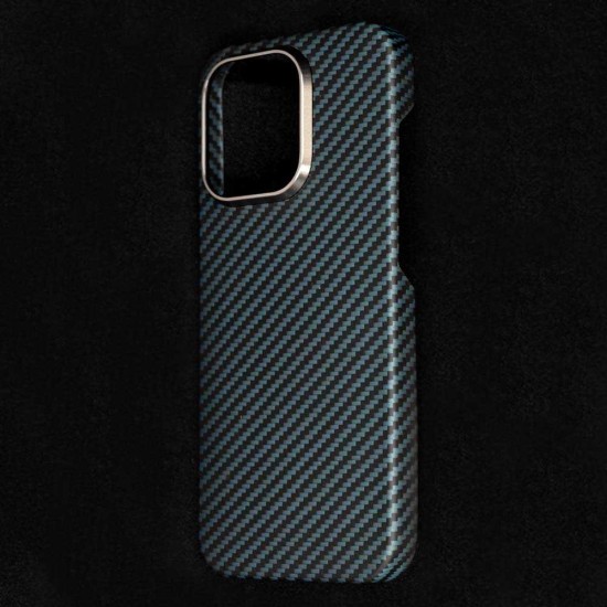 Husa fibra de carbon SILKASE pentru Apple iPhone 15 Pro, aramid kevlar, metal camera, albastru (SILKASE, iPhone 15 Pro) by www.silkase.ro Husa fibra de carbon SILKASE pentru Apple iPhone 15 Pro, aramid kevlar, metal camera, albastru (iPhone 15 Pro, H2467) by www.silkase.ro