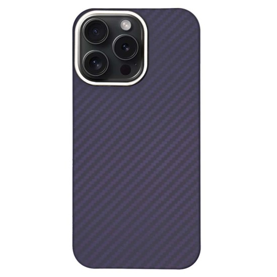 Husa fibra de carbon MagSafe SILKASE pentru Apple iPhone 15 Pro, aramid kevlar, metal camera, mov (SILKASE, iPhone 15 Pro) by www.silkase.ro Husa fibra de carbon MagSafe SILKASE pentru Apple iPhone 15 Pro, aramid kevlar, metal camera, mov (iPhone 15 Pro, H2469) by www.silkase.ro