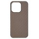 Husa fibra de carbon MagSafe SILKASE pentru Apple iPhone 15 Pro, aramid kevlar, metal camera, auriu/negru (iPhone 15 Pro, H2470) by www.silkase.ro