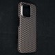 Husa fibra de carbon MagSafe SILKASE pentru Apple iPhone 15 Pro, aramid kevlar, metal camera, auriu/negru (iPhone 15 Pro, H2470) by www.silkase.ro