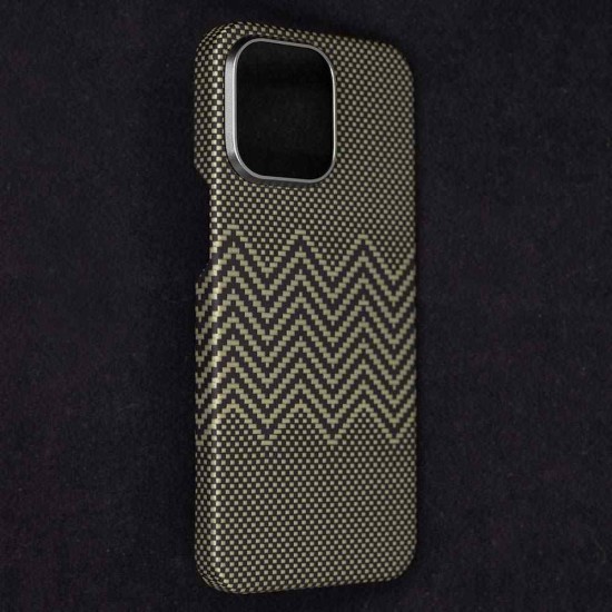 Husa fibra de carbon MagSafe SILKASE pentru Apple iPhone 15 Pro Max, aramid kevlar, metal camera, galben (SILKASE, iPhone 15 Pro Max) by www.silkase.ro Husa fibra de carbon MagSafe SILKASE pentru Apple iPhone 15 Pro Max, aramid kevlar, metal camera, galben (iPhone 15 Pro Max, H2473) by www.silkase.ro
