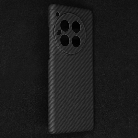 Husa fibra de carbon SILKASE pentru OnePlus 12, aramid kevlar, metal camera, negru mat (Telefoane OnePlus, H2477) by www.silkase.ro