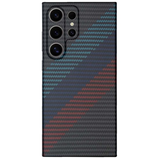Husa fibra de carbon SILKASE pentru Samsung Galaxy S24 Ultra, aramid kevlar, protectie camera, albastru/rosu (SILKASE, Telefoane Samsung) by www.silkase.ro Husa fibra de carbon SILKASE pentru Samsung Galaxy S24 Ultra, aramid kevlar, protectie camera, albastru/rosu (Telefoane Samsung, H2479) by www.silkase.ro