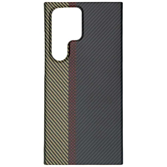 Husa fibra de carbon SILKASE pentru Samsung Galaxy S24 Ultra, aramid kevlar, protectie camera, negru/galben (SILKASE, Telefoane Samsung) by www.silkase.ro Husa fibra de carbon SILKASE pentru Samsung Galaxy S24 Ultra, aramid kevlar, protectie camera, negru/galben (RESIGILAT,LOVIT) (Telefoane Samsung, H2487) by www.silkase.ro