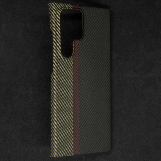 Husa fibra de carbon SILKASE pentru Samsung Galaxy S24 Ultra, aramid kevlar, protectie camera, negru/galben (SILKASE, Telefoane Samsung) by www.silkase.ro Husa fibra de carbon SILKASE pentru Samsung Galaxy S24 Ultra, aramid kevlar, protectie camera, negru/galben (RESIGILAT,LOVIT) (Telefoane Samsung, H2487) by www.silkase.ro