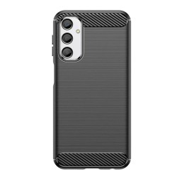 Husa SILKASE pentru Samsung Galaxy A15/A15 5G, silicon carbon, culoare negru