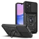 Husa SILKASE pentru Samsung Galaxy A15/A15 5G, Rugged shield,ring holder, cauciuc negru (Telefoane Samsung, H2493) by www.silkase.ro