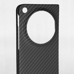 Husa fibra de carbon SILKASE pentru OnePlus Open, aramid kevlar, metal camera, negru mat