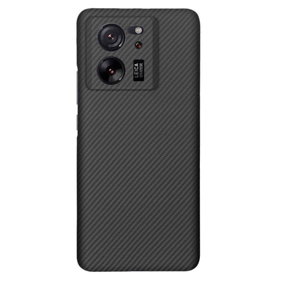 Husa fibra de carbon SILKASE pentru Xiaomi 13T Pro, aramid kevlar, camera protection, culoare negru (Poco F5 Pro, H2498) by www.silkase.ro